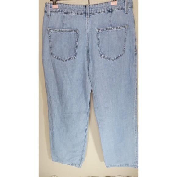 MNG Mango Light Wash High Rise Relaxed Straight Jeans Women’s 4 | 15” Waist 29.5 - Picture 4 of 5